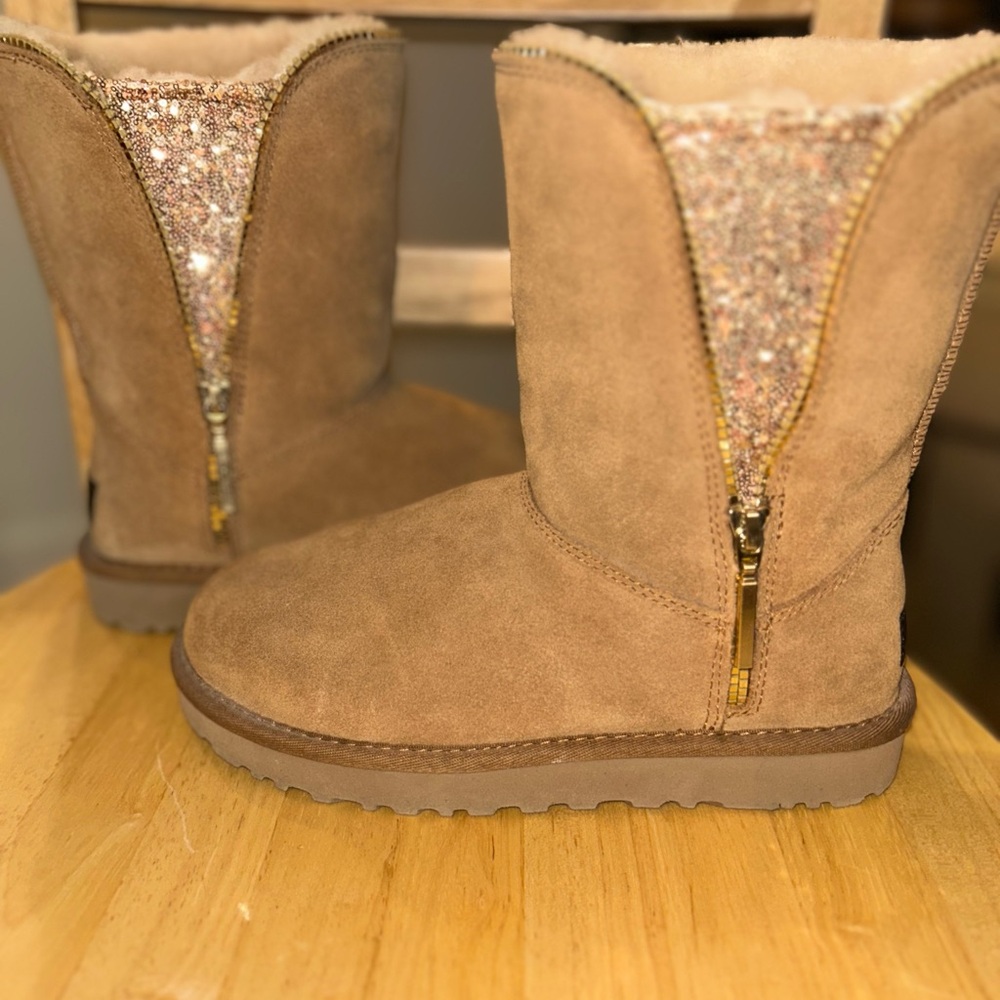 UGG Classic Sequin Zip Boots